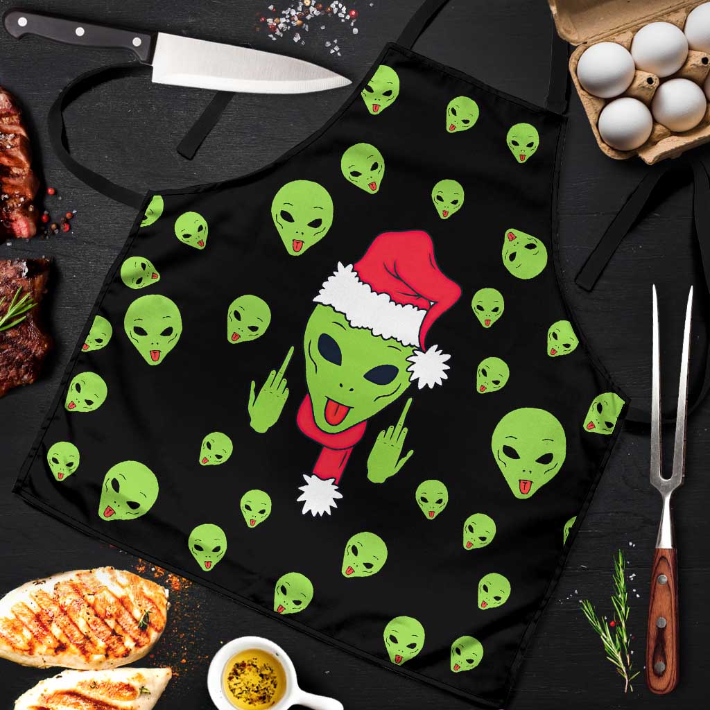 Alien Christmas Apron Xmas Holiday Patterns - Wonder Print Shop