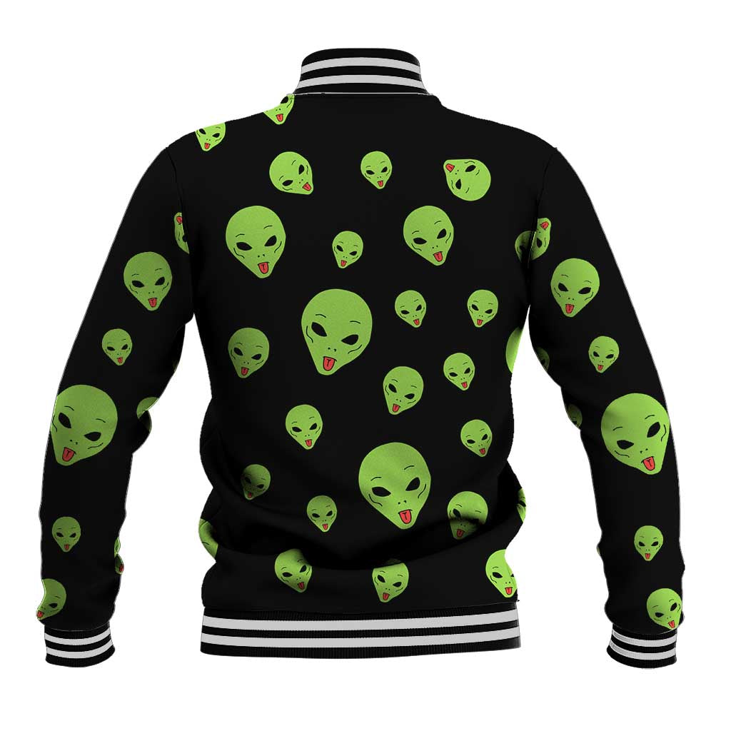 Alien Christmas Baseball Jacket Xmas Holiday Patterns - Wonder Print Shop