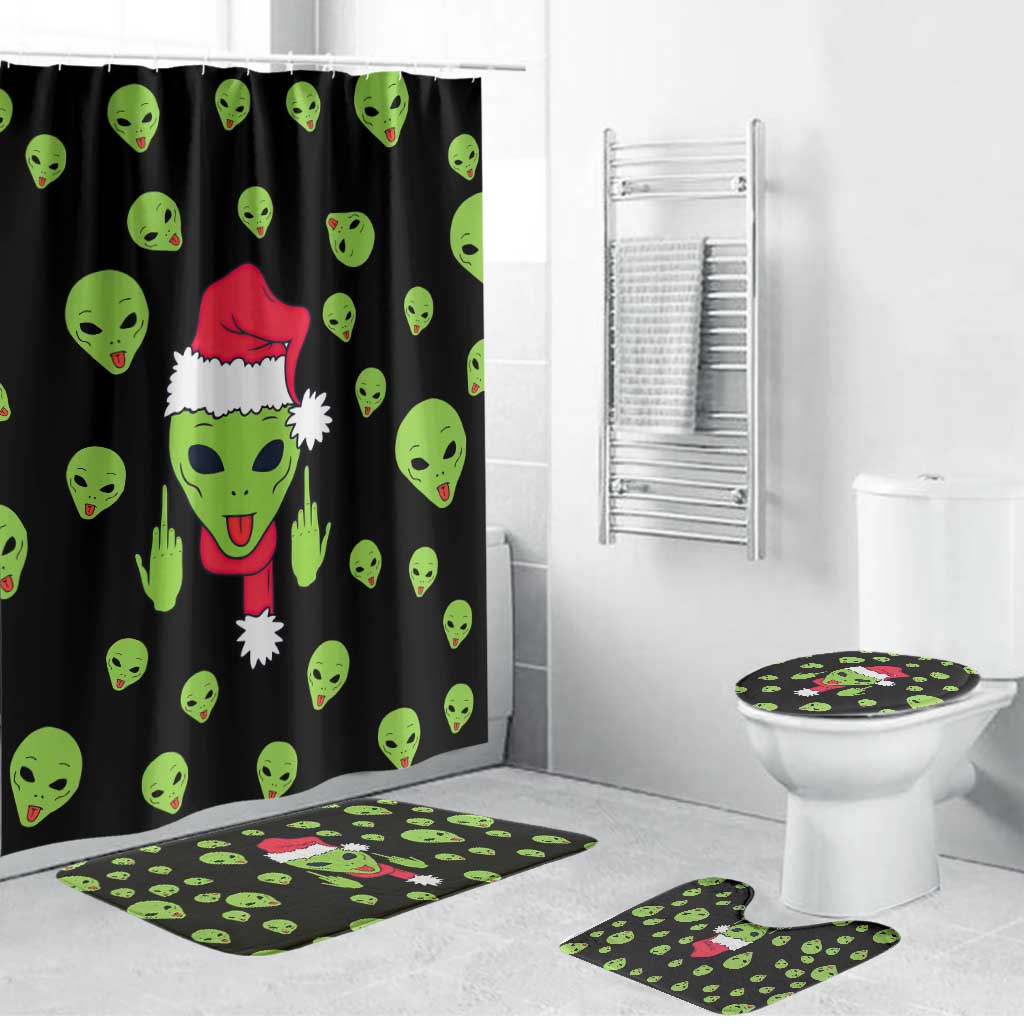 Alien Christmas Bathroom Set Xmas Holiday Patterns - Wonder Print Shop