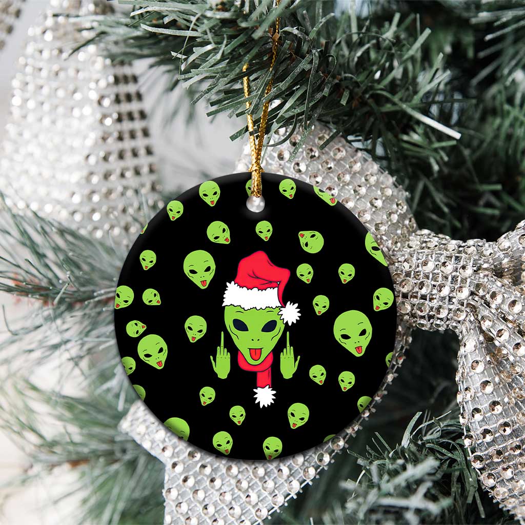 Alien Christmas Ceramic Ornament Xmas Holiday Patterns - Wonder Print Shop
