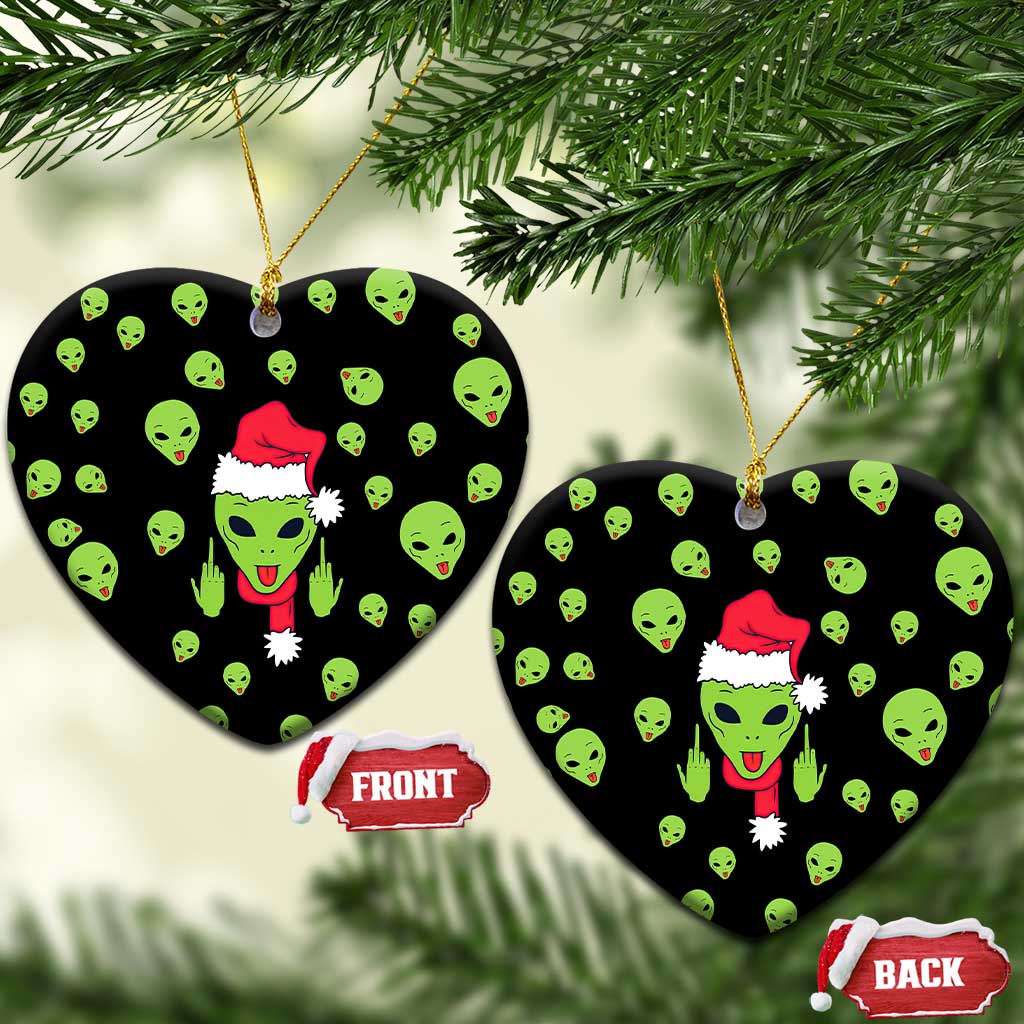 Alien Christmas Ceramic Ornament Xmas Holiday Patterns - Wonder Print Shop