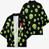Alien Christmas Kimono Xmas Holiday Patterns - Wonder Print Shop