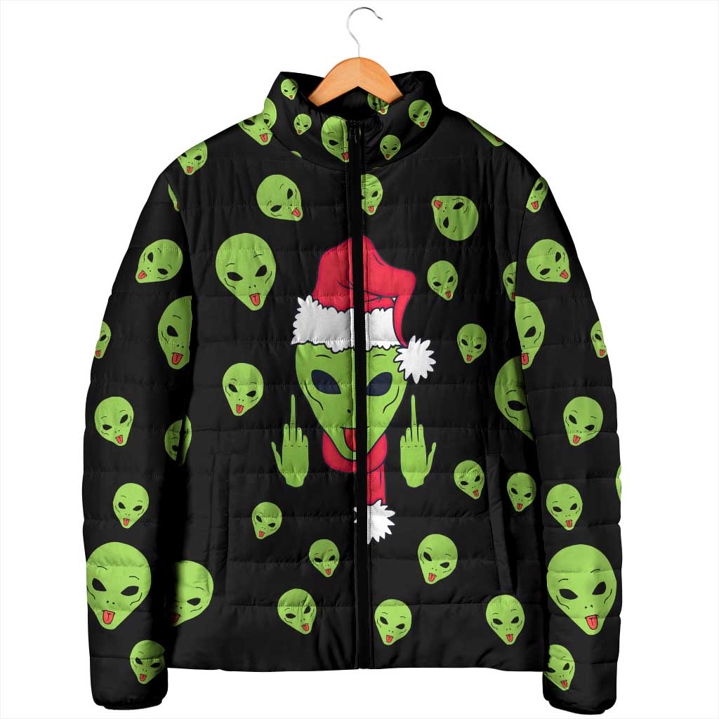 Alien Christmas Padded Jacket Xmas Holiday Patterns - Wonder Print Shop