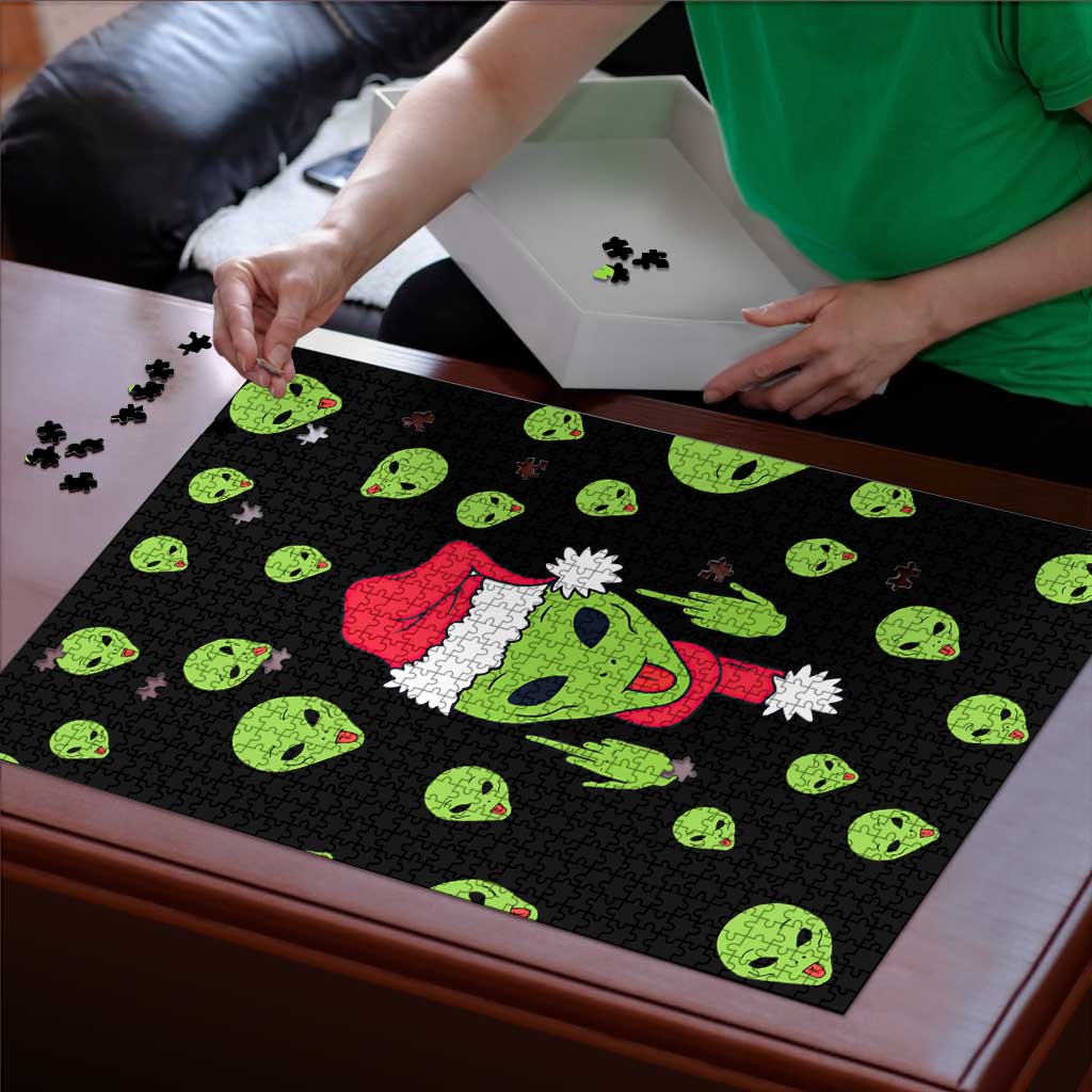 Alien Christmas Puzzle Xmas Holiday Patterns - Wonder Print Shop