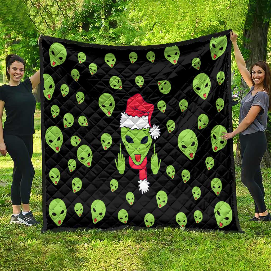 Alien Christmas Quilt Xmas Holiday Patterns - Wonder Print Shop