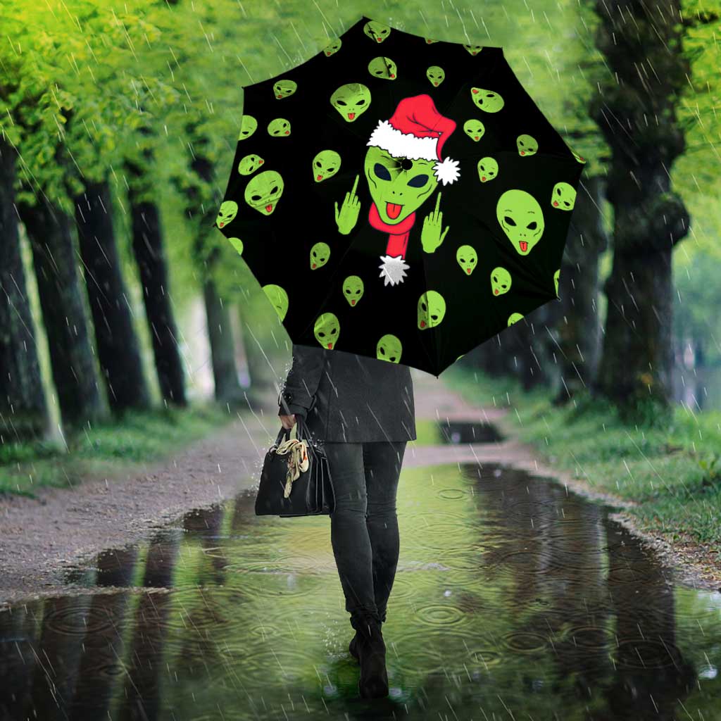 Alien Christmas Umbrella Xmas Holiday Patterns - Wonder Print Shop