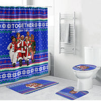 Civil Rights Leaders Christmas Bathroom Set Pattern Vintage Retro Black History Freedom Art