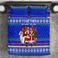 Civil Rights Leaders Christmas Bedding Set Pattern Vintage Retro Black History Freedom Art