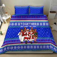 Civil Rights Leaders Christmas Bedding Set Pattern Vintage Retro Black History Freedom Art