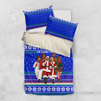 Civil Rights Leaders Christmas Bedding Set Pattern Vintage Retro Black History Freedom Art
