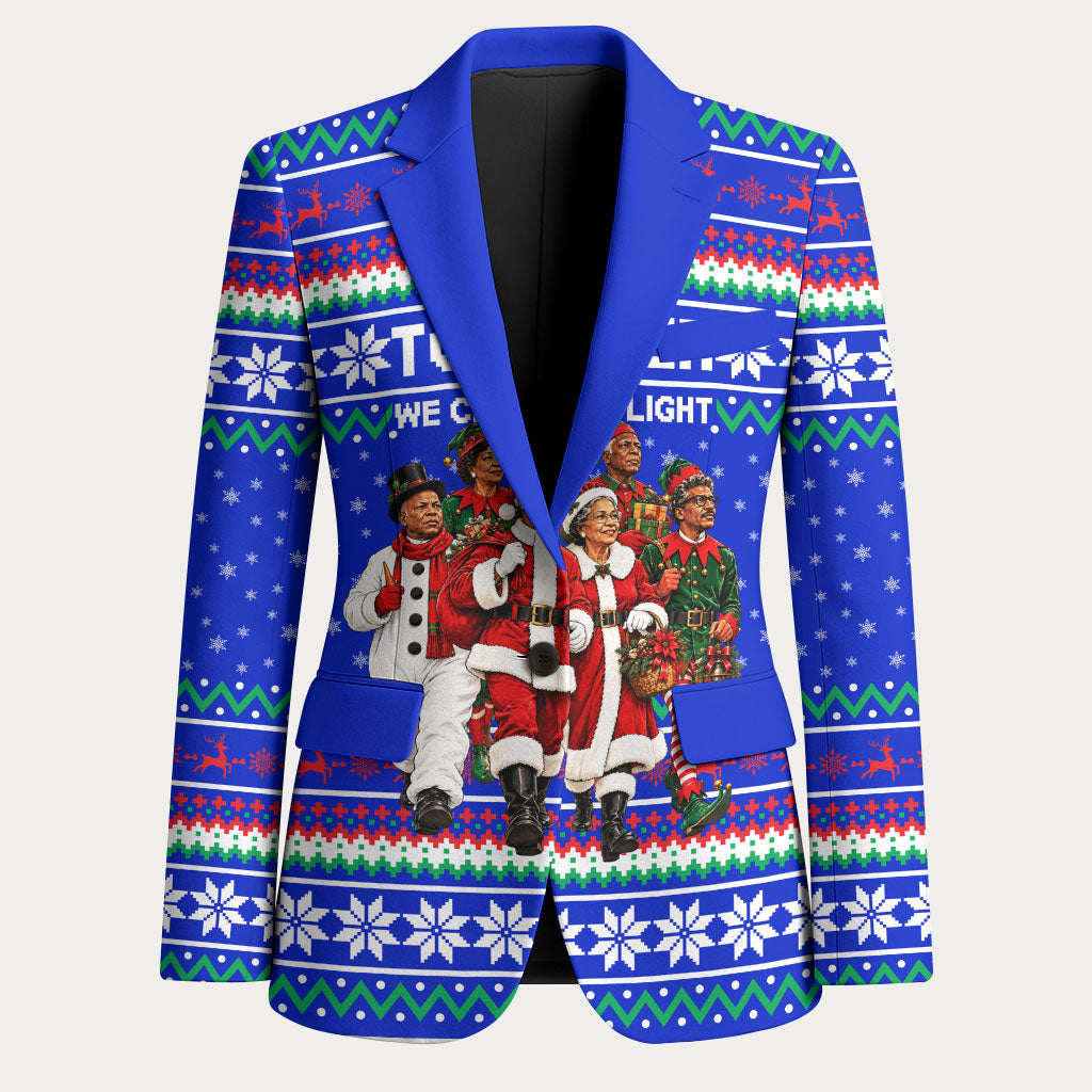 Civil Rights Leaders Christmas Blazer Pattern Vintage Retro Black History Freedom Art
