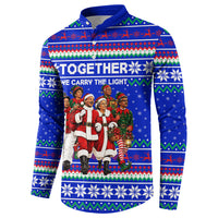 Civil Rights Leaders Christmas Button Sweatshirt Pattern Vintage Retro Black History Freedom Art