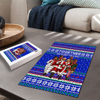 Civil Rights Leaders Christmas Puzzle Pattern Vintage Retro Black History Freedom Art