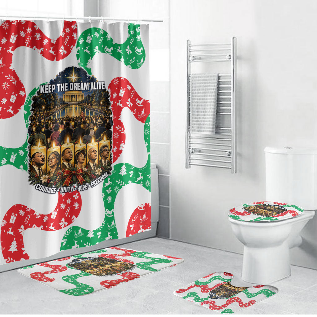 Civil Rights Leaders Christmas Bathroom Set Vintage Black History Hope Freedom Art