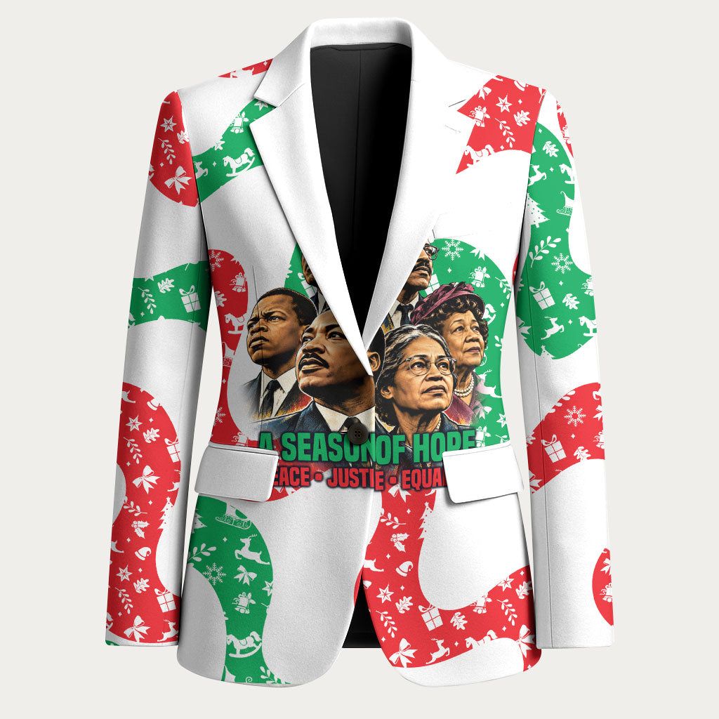 Civil Rights Leaders Christmas Blazer Vintage Black History Hope Freedom Art