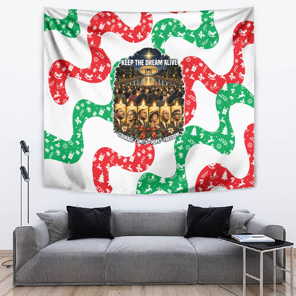 Civil Rights Leaders Christmas Tapestry Vintage Black History Hope Freedom Art