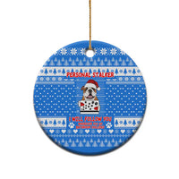 Christmas Stalker Bulldog Ceramic Ornament Xmas Holiday Patterns - Wonder Print Shop