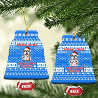 Christmas Stalker Bulldog Ceramic Ornament Xmas Holiday Patterns - Wonder Print Shop