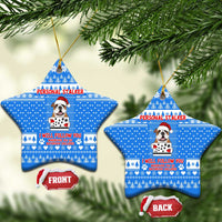 Christmas Stalker Bulldog Ceramic Ornament Xmas Holiday Patterns - Wonder Print Shop