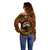 Warning Kinda Crazy Messy Bun Skull Off Shoulder Sweater - Wonder Print Shop