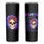 Warning Kinda Crazy Messy Bun Skull Skinny Tumbler