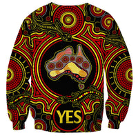 Multicolor crewneck sweatshirt with large skull graphic and "YES" text