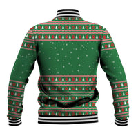 Golden Retriever Christmas Baseball Jacket with Red Scarf Snowflakes and Tree Pattern - Wonder Print Shop