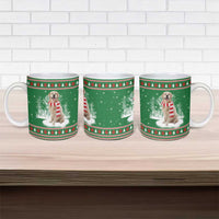 Golden Retriever Christmas Ceramic Mug with Red Scarf Snowflakes and Tree Pattern - Wonder Print Shop