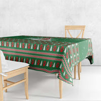 Golden Retriever Christmas Tablecloth with Red Scarf Snowflakes and Tree Pattern - Wonder Print Shop