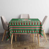 Golden Retriever Christmas Tablecloth with Red Scarf Snowflakes and Tree Pattern - Wonder Print Shop