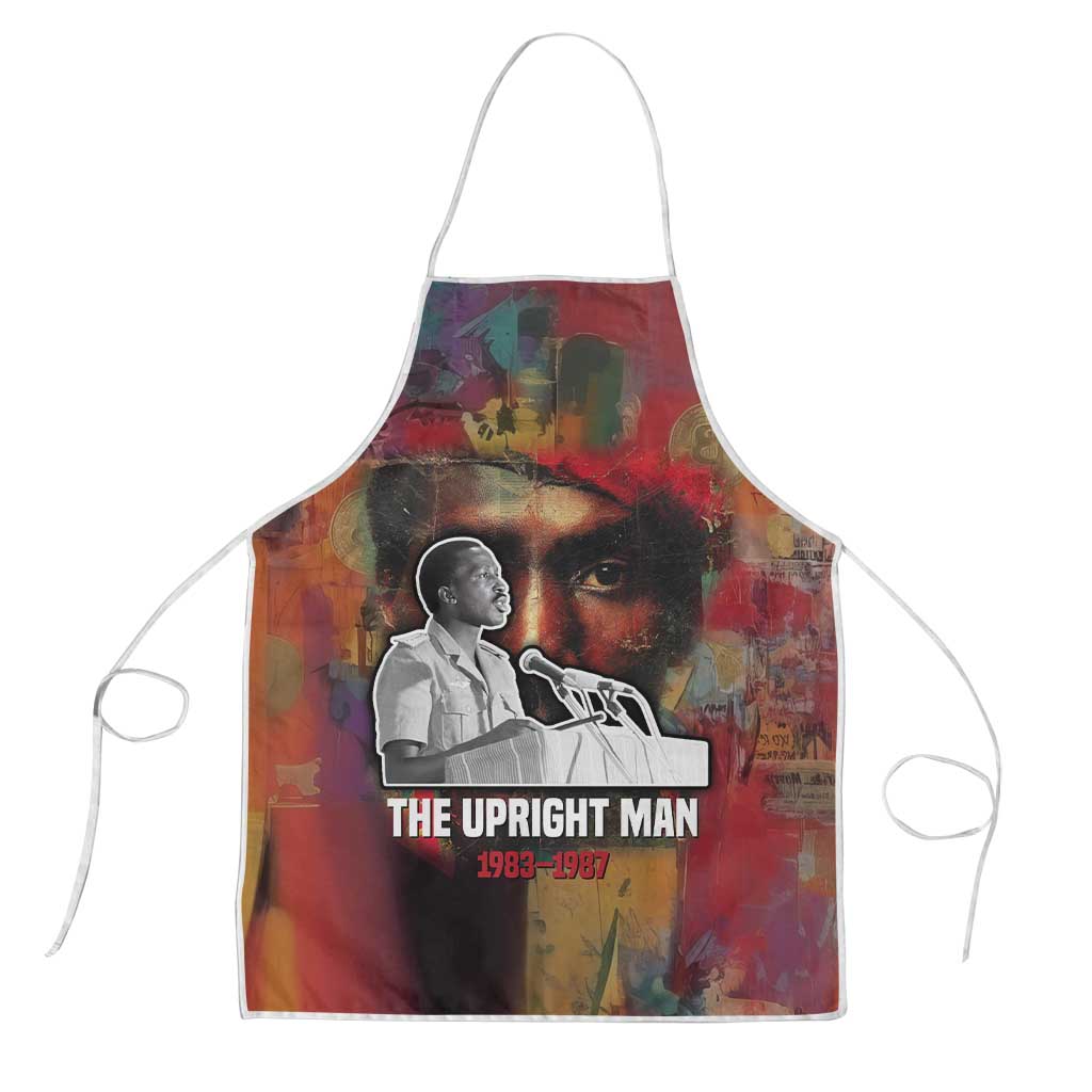Thomas Sankara Burkina Faso Apron with Bold Portrait and The Upright Man Tribute Design - Wonder Print Shop