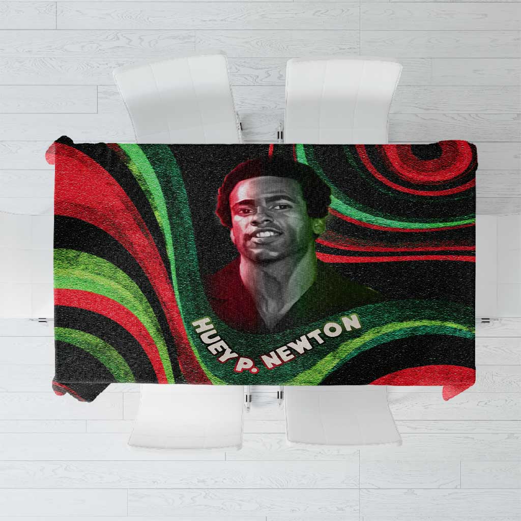 Huey P. Newton Tablecloth Swirl Design Black Panther Party Symbol Revolutionary Tribute - Wonder Print Shop