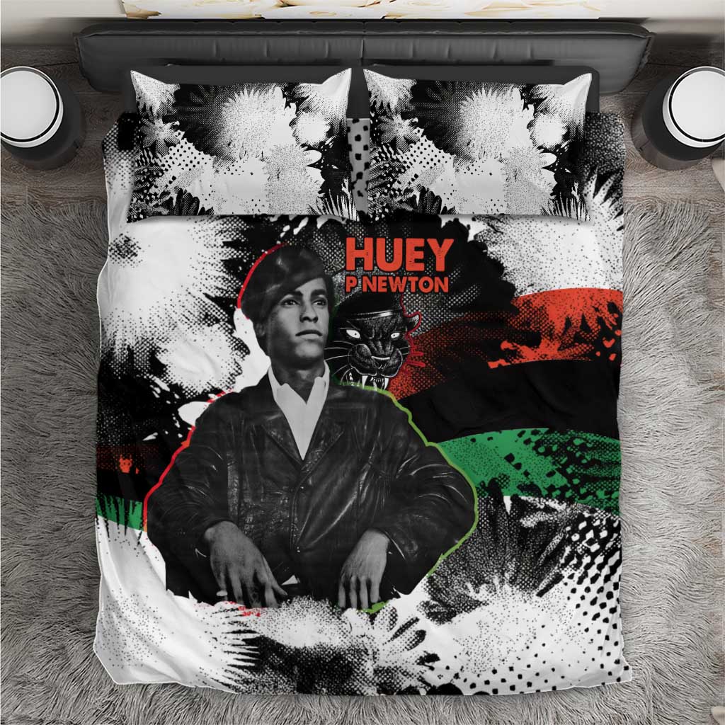 Huey P. Newton Bedding Set Revolutionary Portrait - Panther Graphic Surrender to the Revolution Quote - Wonder Print Shop