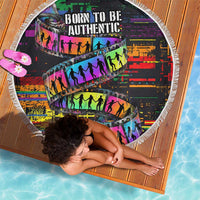 100% Human Beach Blanket Born to Be Authentic