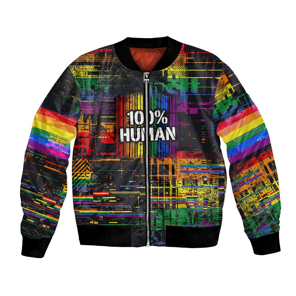 100% Human Bomber Jacket Born to Be Authentic