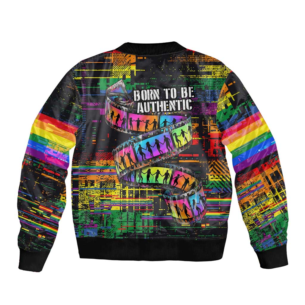 100% Human Bomber Jacket Born to Be Authentic