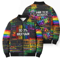 100% Human Bomber Puffer Jacket Born to Be Authentic