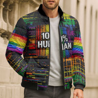 100% Human Bomber Puffer Jacket Born to Be Authentic