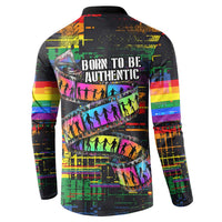 100% Human Button Sweatshirt Born to Be Authentic