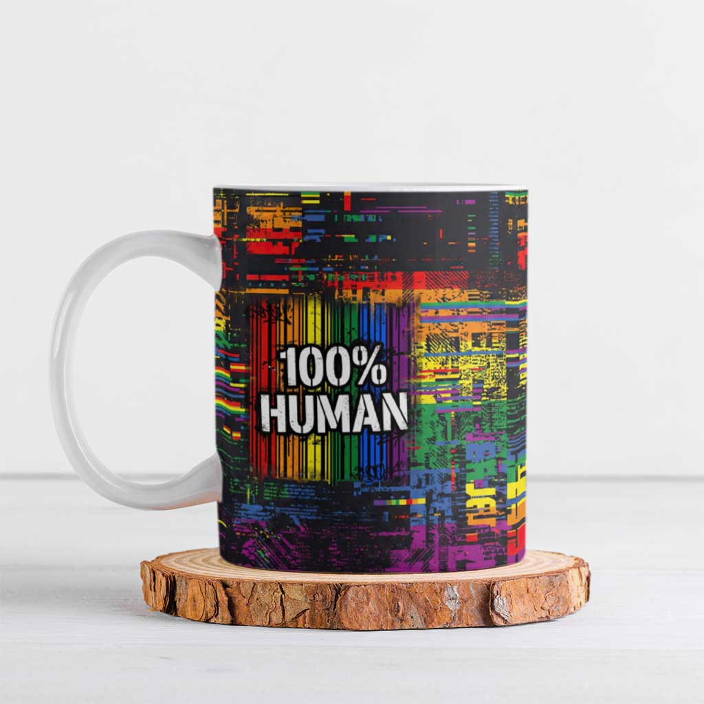 100% Human Ceramic Mug Born to Be Authentic