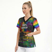 100% Human Scrub Top Born to Be Authentic