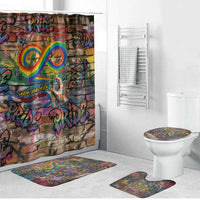 Pride Graffiti Wall Bathroom Set Speak Your Truth, Embrace Your Color