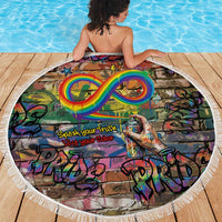 Pride Graffiti Wall Beach Blanket Speak Your Truth, Embrace Your Color