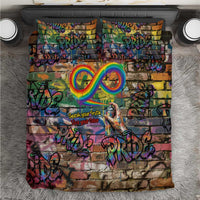 Pride Graffiti Wall Bedding Set Speak Your Truth, Embrace Your Color