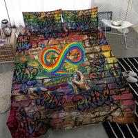 Pride Graffiti Wall Bedding Set Speak Your Truth, Embrace Your Color