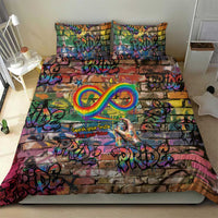 Pride Graffiti Wall Bedding Set Speak Your Truth, Embrace Your Color