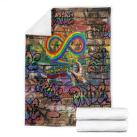 Pride Graffiti Wall Blanket Speak Your Truth, Embrace Your Color