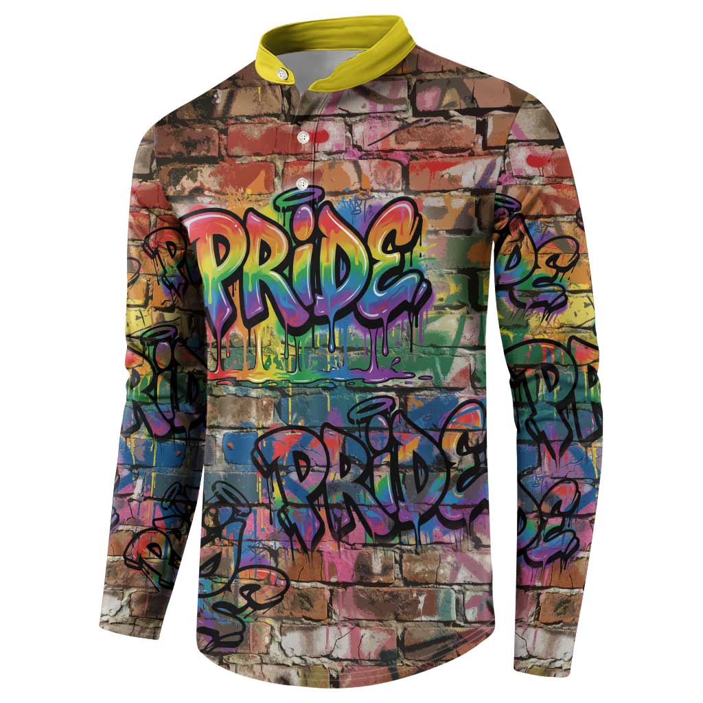 Pride Graffiti Wall Button Sweatshirt Speak Your Truth, Embrace Your Color