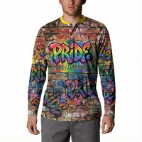 Pride Graffiti Wall Button Sweatshirt Speak Your Truth, Embrace Your Color