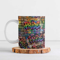 Pride Graffiti Wall Ceramic Mug Speak Your Truth, Embrace Your Color